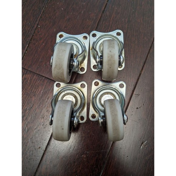 (set of 4) Waxman 2" (51 mm) TPR Swivel Rubber Casters 90 lb (41 kg) Cap - Gray - Picture 3 of 4